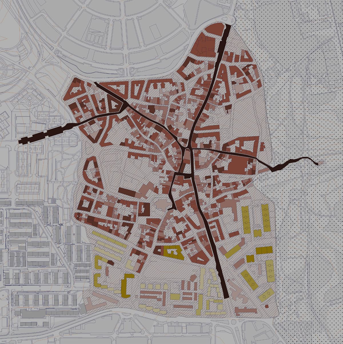 Vista aérea del barrio