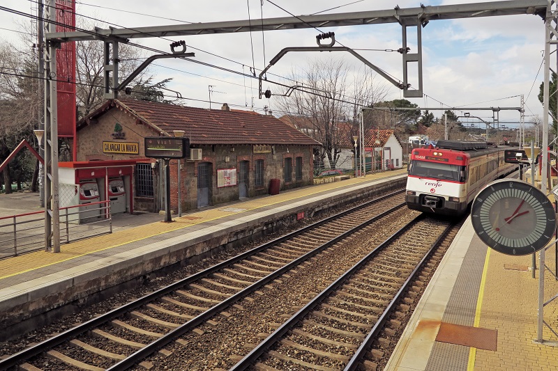 Estacion de Galapagar La Navata Compania de los Caminos de Hierro del Norte de Espana tren madrid hendaya