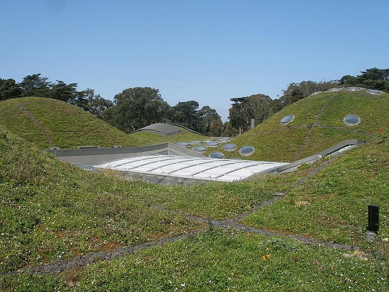 california academy of sciences green roof architecture cubiertas ecologicas renzo piano lomas claraboyas