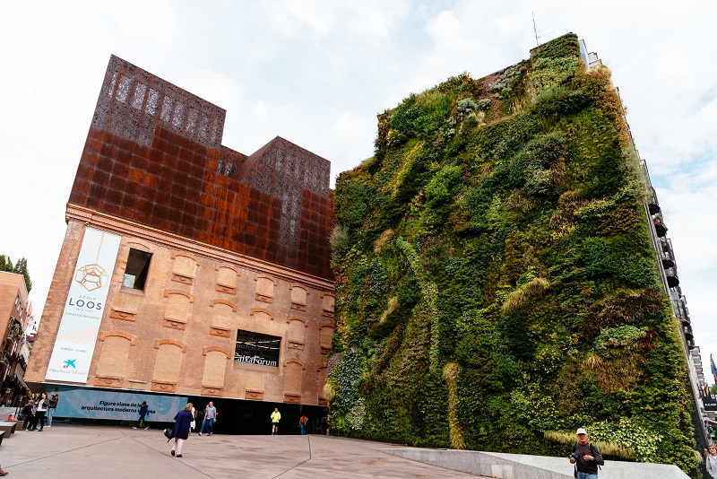 jardin vertical plaza del caixaforum madrid paseo del prado herzog y de meuron