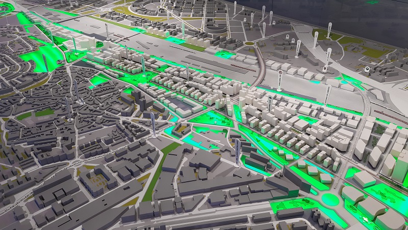 tratamiento de bordes urbanos continuidad zonas verdes madrid nuevo norte